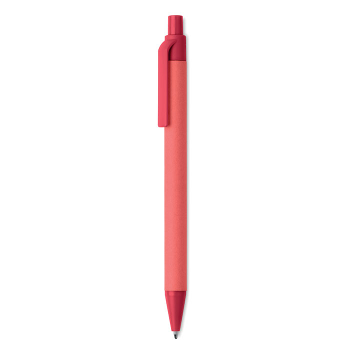CARTOON COLOURED - Balpen van papier/maïs PLA - Rood