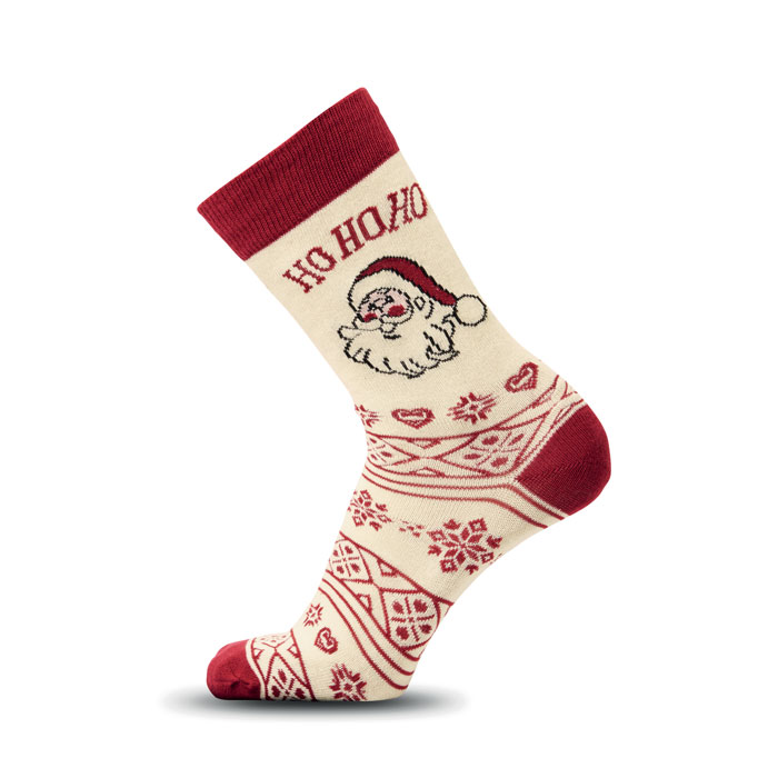SOC MEDIUM - Paar kerstsokken M - Beige