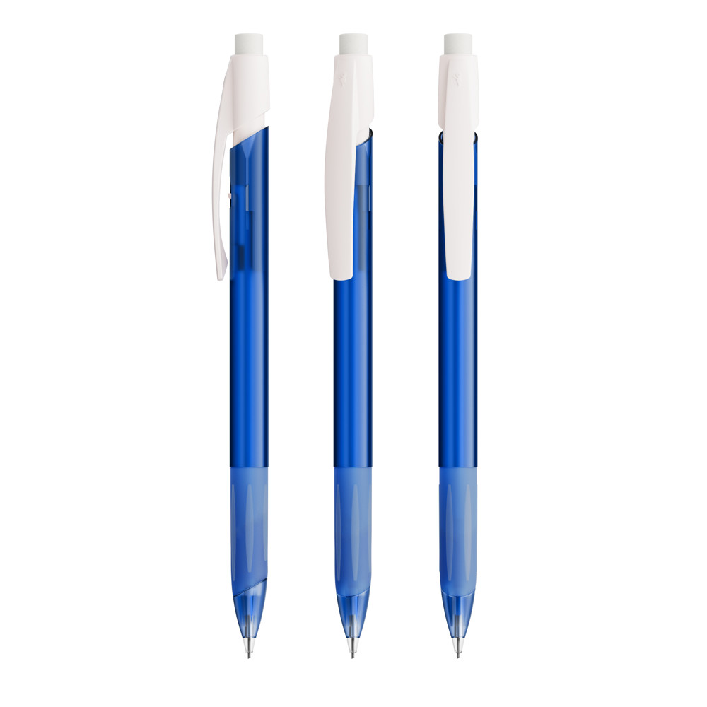 BIC® Media Clic Grip Mechanisch Potlood - Frosted Donkerblauw/Frosted Wit Grafiet