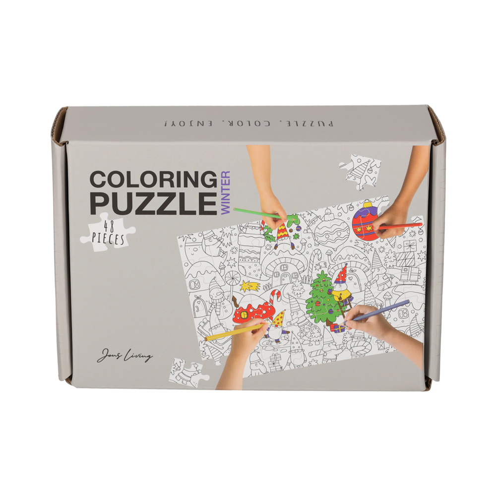 JENS Living Kleurplaat Puzzel Winter