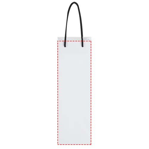 Handgemaakte 170 g/m2 integra papieren wijnflestas met PP woven handgrepen - 12 x 9 x 37 cm