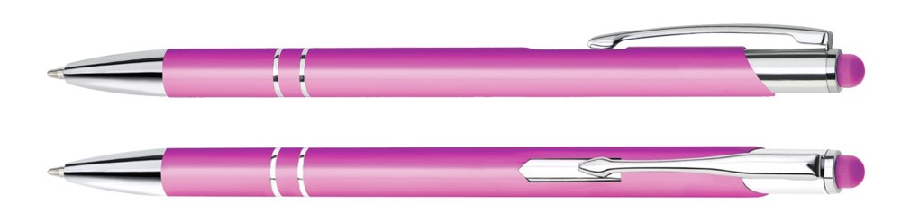 Aluminium touch-stylus balpen Limoges - roze
