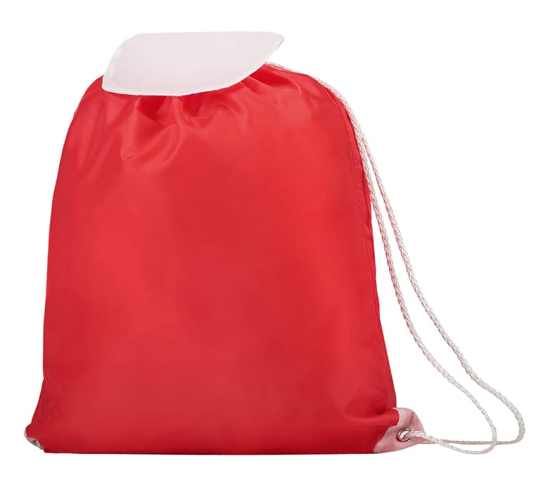 Promotas met flap - Rood (PMS 199c) / Wit