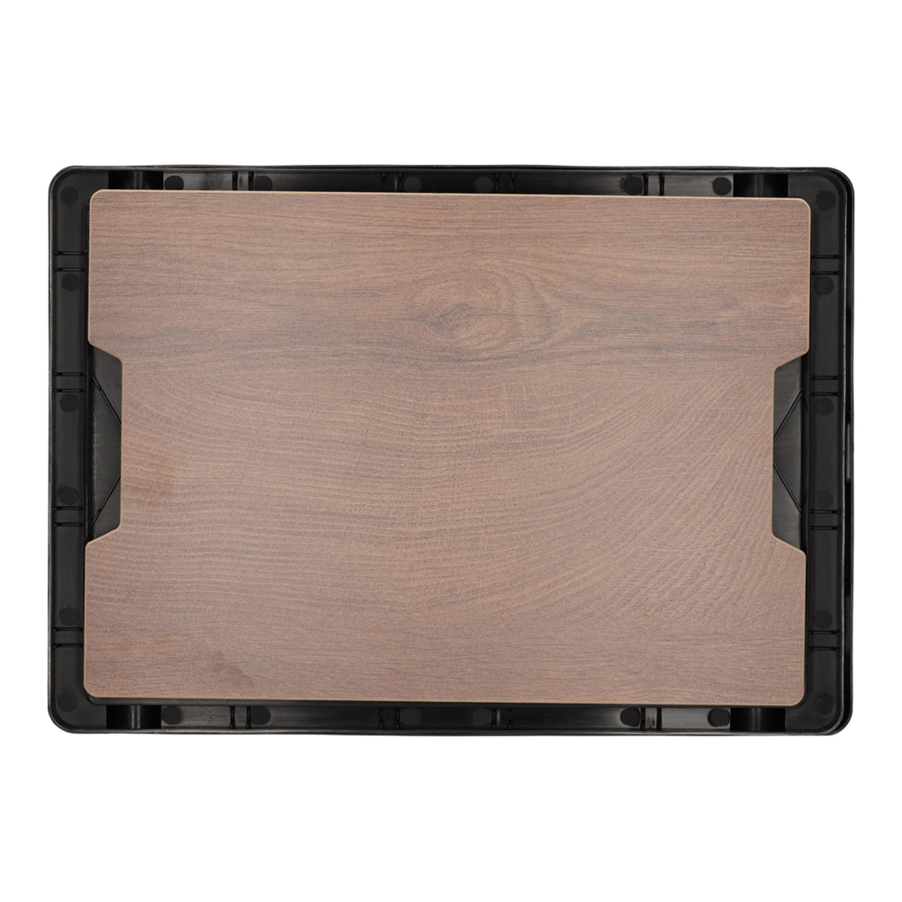 NORLÄNDER Krat Met Houten Deksel & Koeltas Zwart