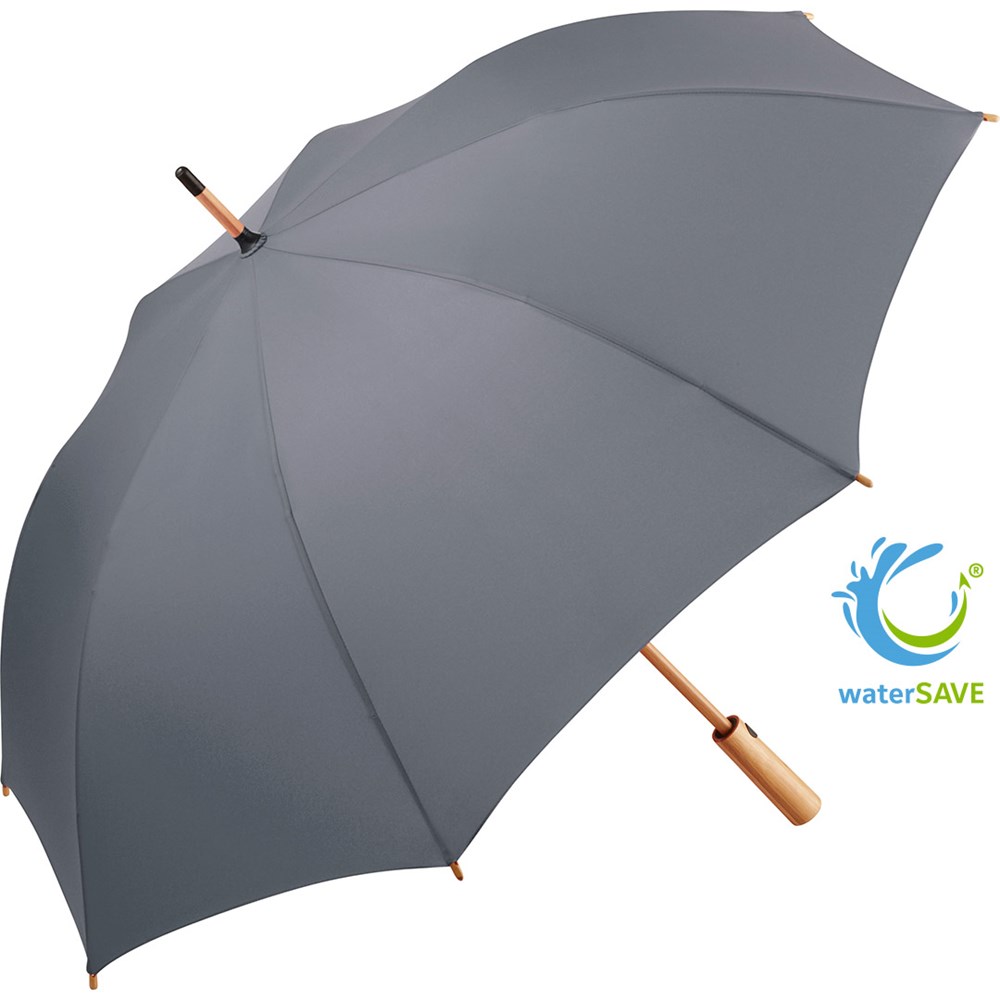 AC middelgrote bamboe paraplu ÖkoBrella - grey wS