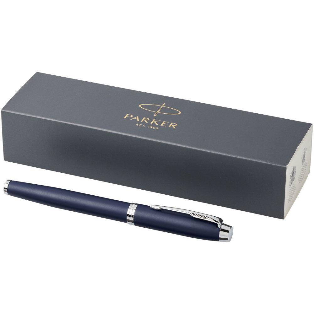 Parker IM rollerbalpen (zwarte inkt) - Blauw, Zilver