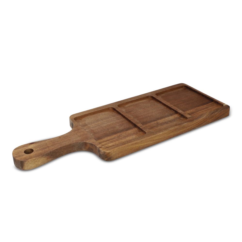 InSideOut houten serveerplank met 3 keramische schaaltjes