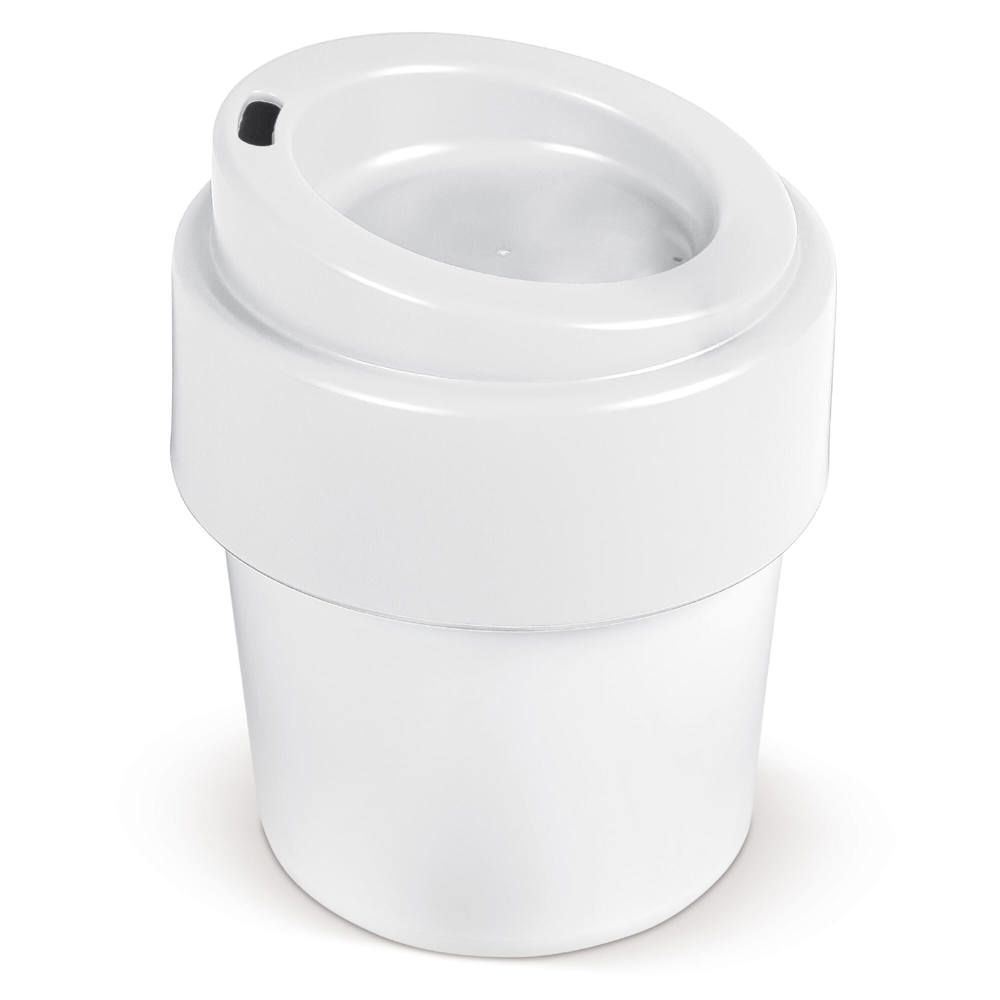 Koffiebeker Hot-but-cool met deksel 240ml - wit / wit