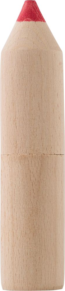 Kleurpotlodenset Francis | Houten houder | 6 potloden - bruin