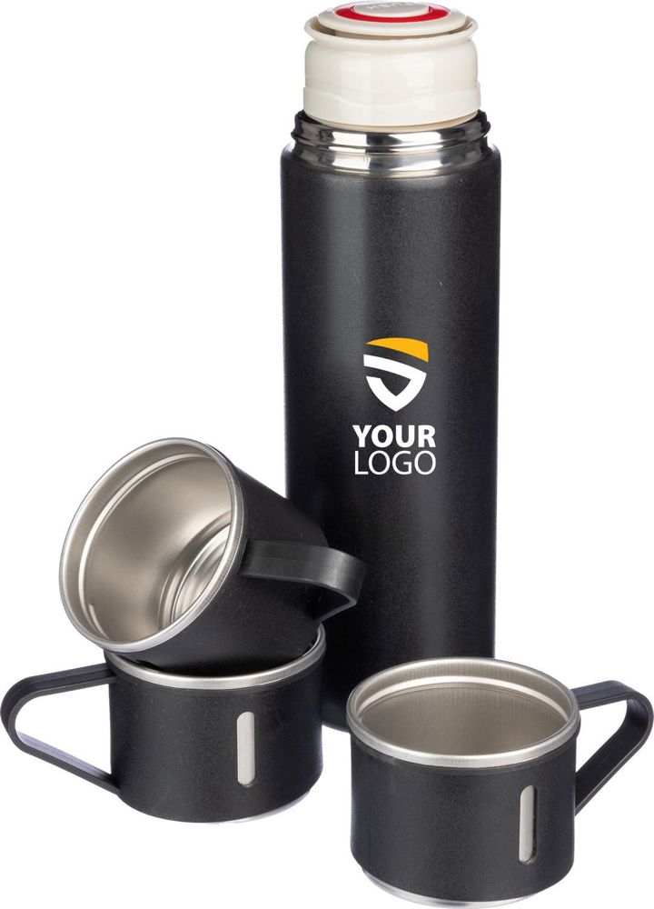 Thermosfles-set | Rvs | 420 ml + 2 bekers