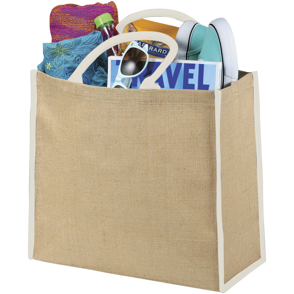 Harry jute draagtas met gekleurde accenten 25L