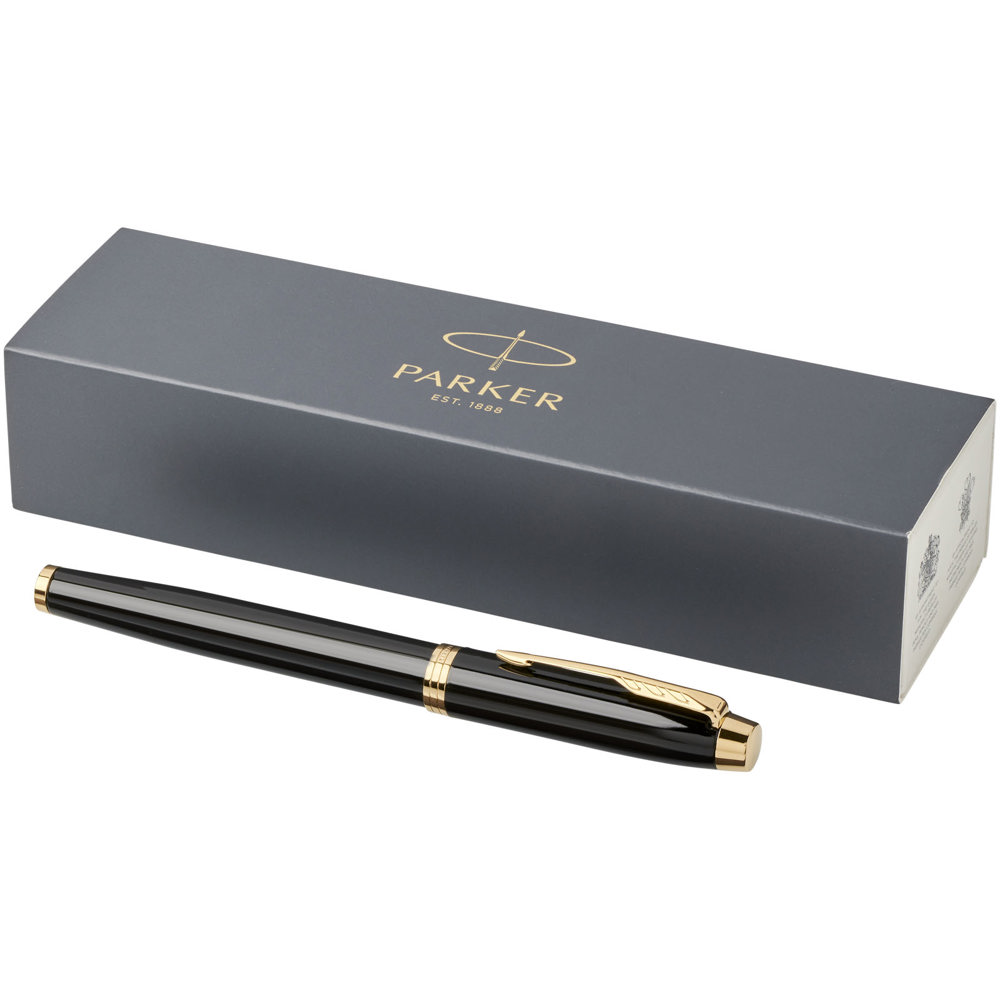 Parker IM rollerbalpen (zwarte inkt) - Zwart, Goud