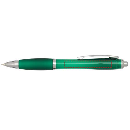 Nash RCS balpen van gerecycled plastic met gekleurde behuizing en grip (zwarte inkt)