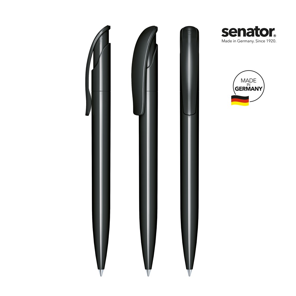 senator® Challenger Polished  retractable pen - Zwart