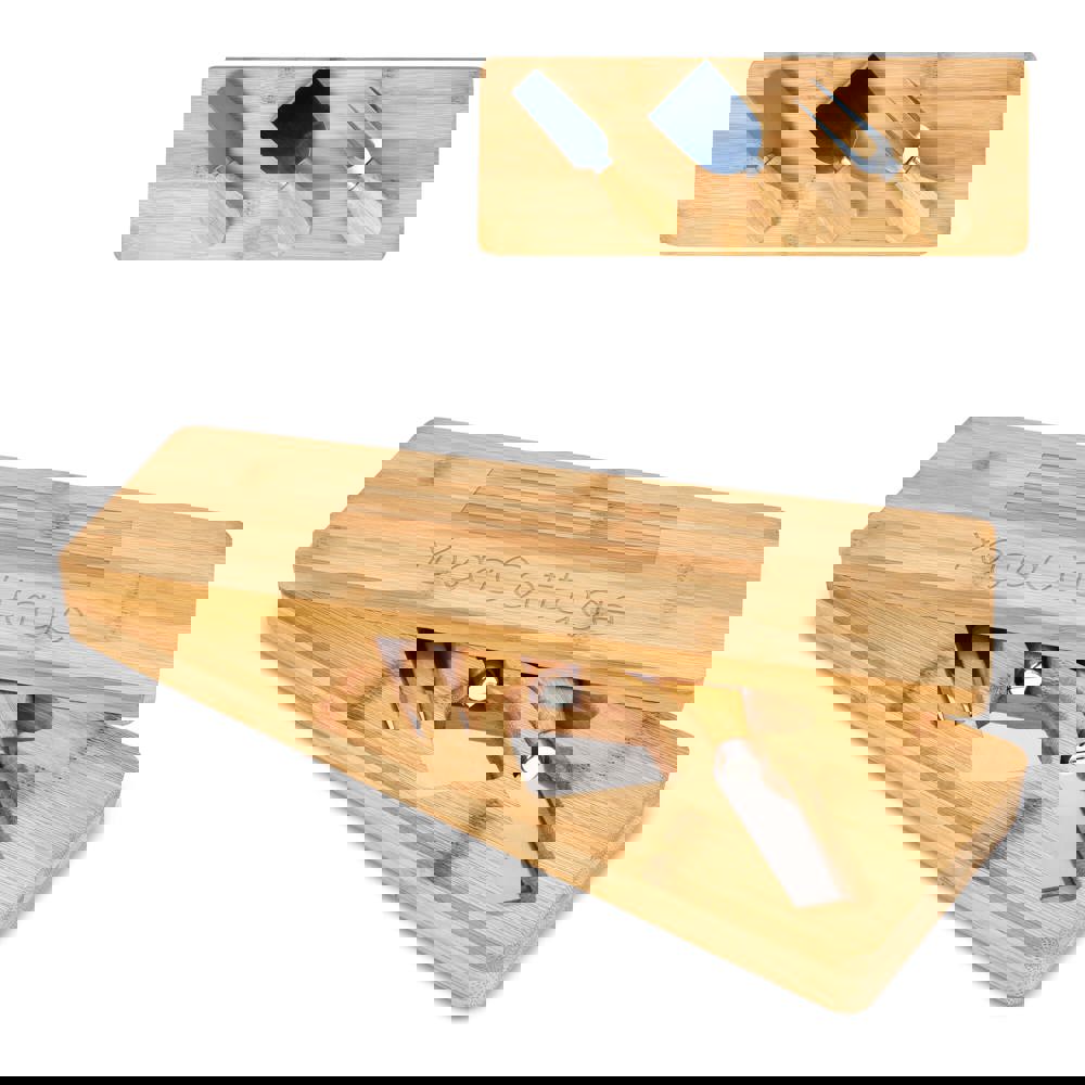 3-delige bamboe kaasmessenset