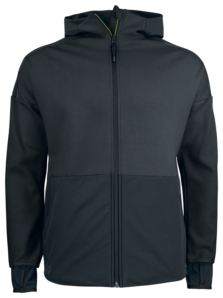 3120 HOODIE MET STRETCH INZETSTUKKEN - Zwart