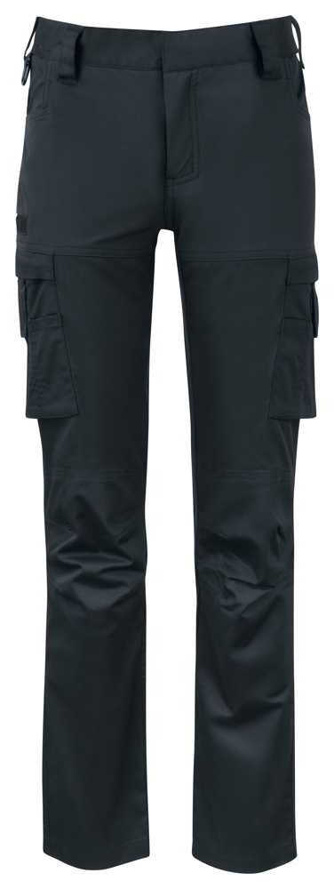 2553 DAMES STRETCHBROEK MET KNIEZAKKEN - Zwart