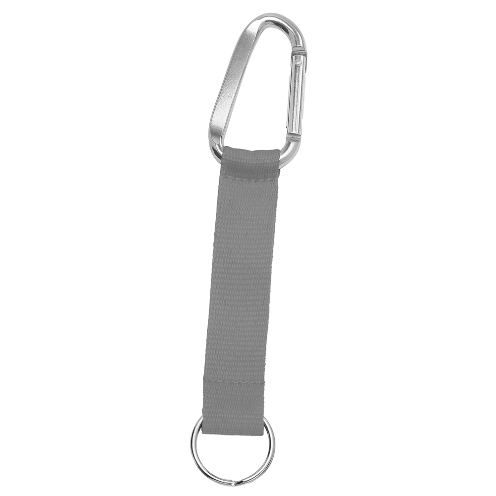Korte keycord "Duo" - donkergrijs/zilver