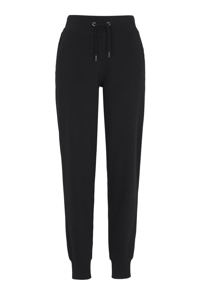 F. TERRY PANTS DAMES - Zwart