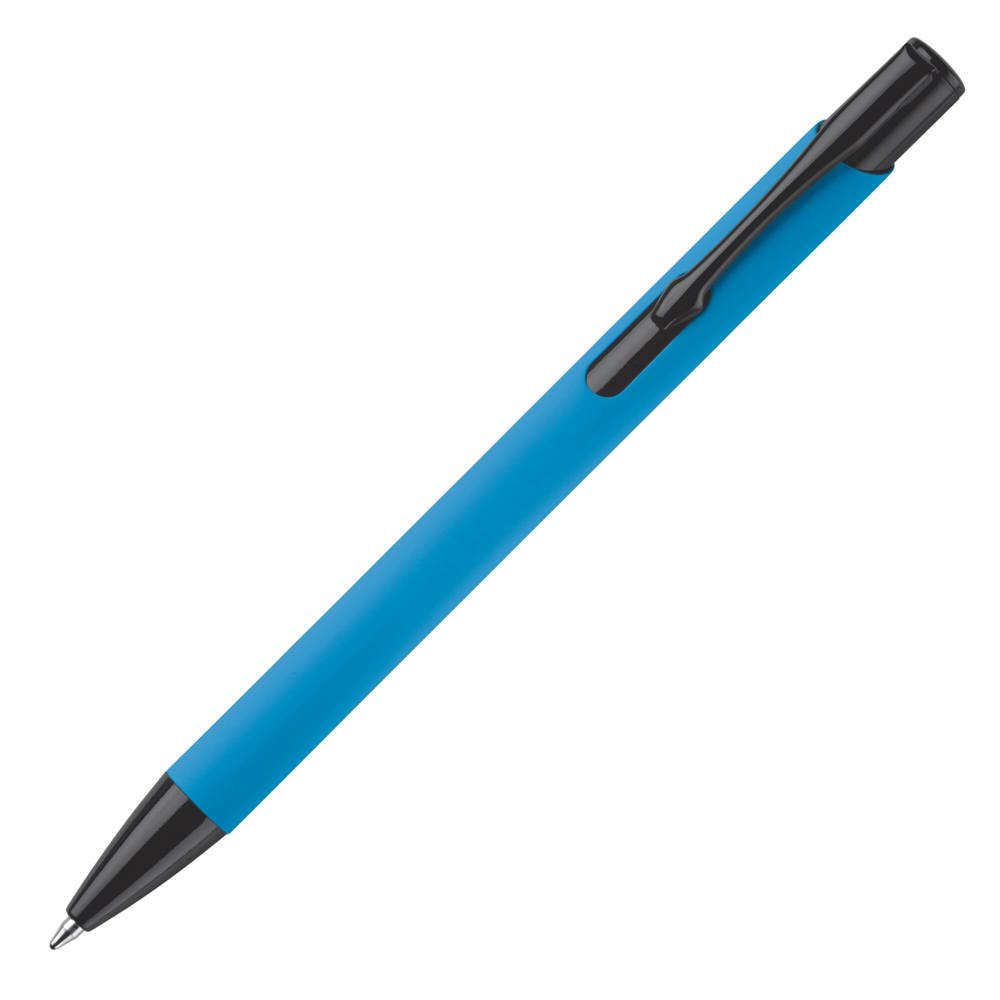 Balpen Alicante soft touch - Lichtblauw / Zwart