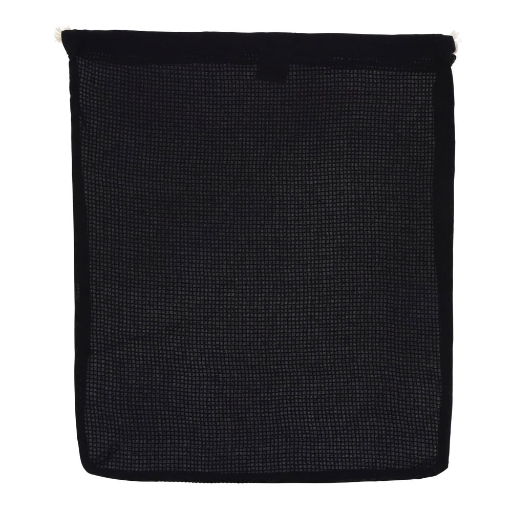 Herbruikbaar groente &amp; fruit zakje OEKO-TEX® katoen 40x45cm - zwart