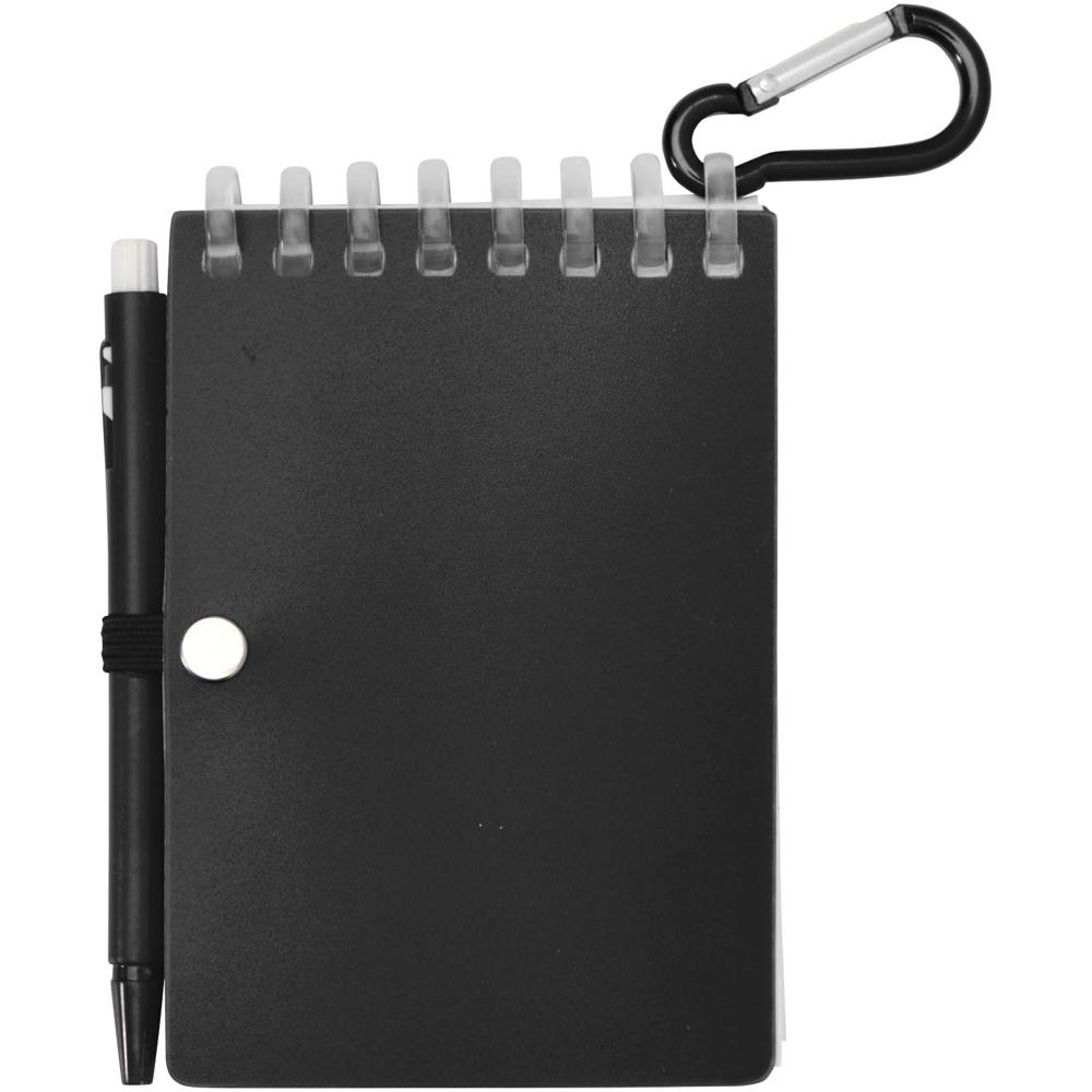 Lig Mini gerecycleerd outdoor notitieboek met zachte kaft en balpen (zwarte inkt)