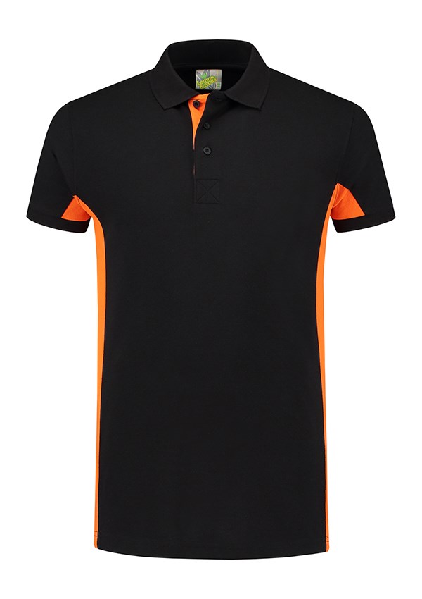 Lemon & Soda Workwear Contrast Polo - Black/OR