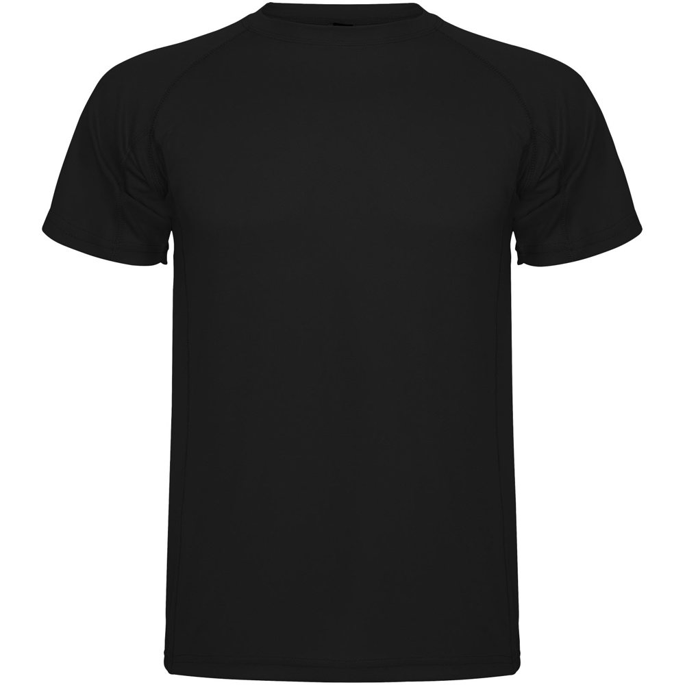 Montecarlo 150 g/m² sportshirt met korte mouwen voor kinderen - Zwart