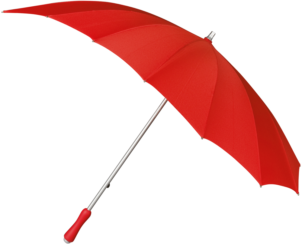 FALCONE - Hartvormige paraplu registered design - Handopening - Windproof - 110 cm - Rood