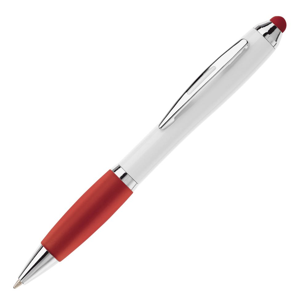 Balpen Hawaï stylus hardcolour - Wit / Rood