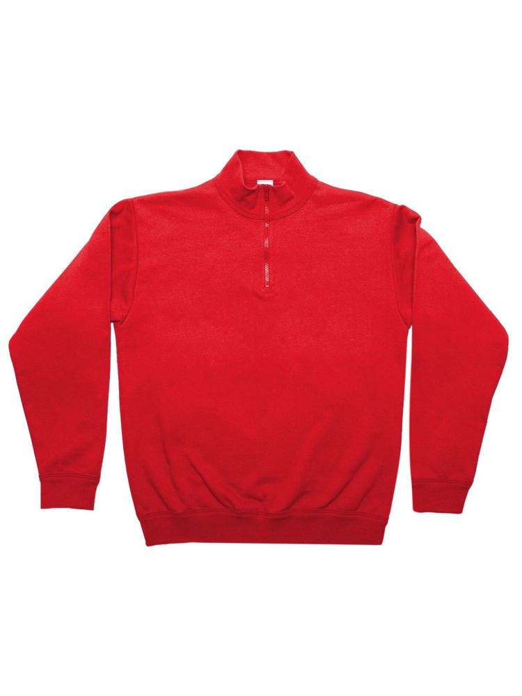 BS Ranger half zip sweater, 280 gr/m² - Rood (PMS 186c)