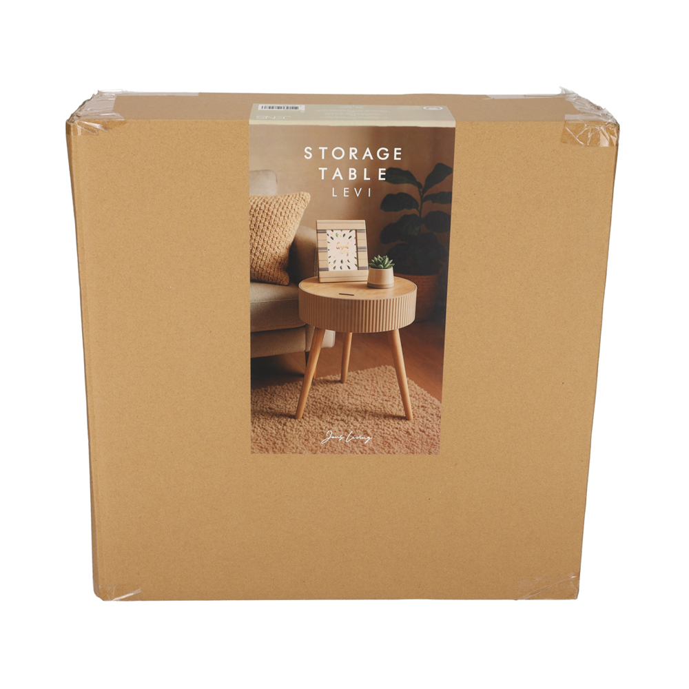JENS Living Opberg Bijzettafel Levi Taupe