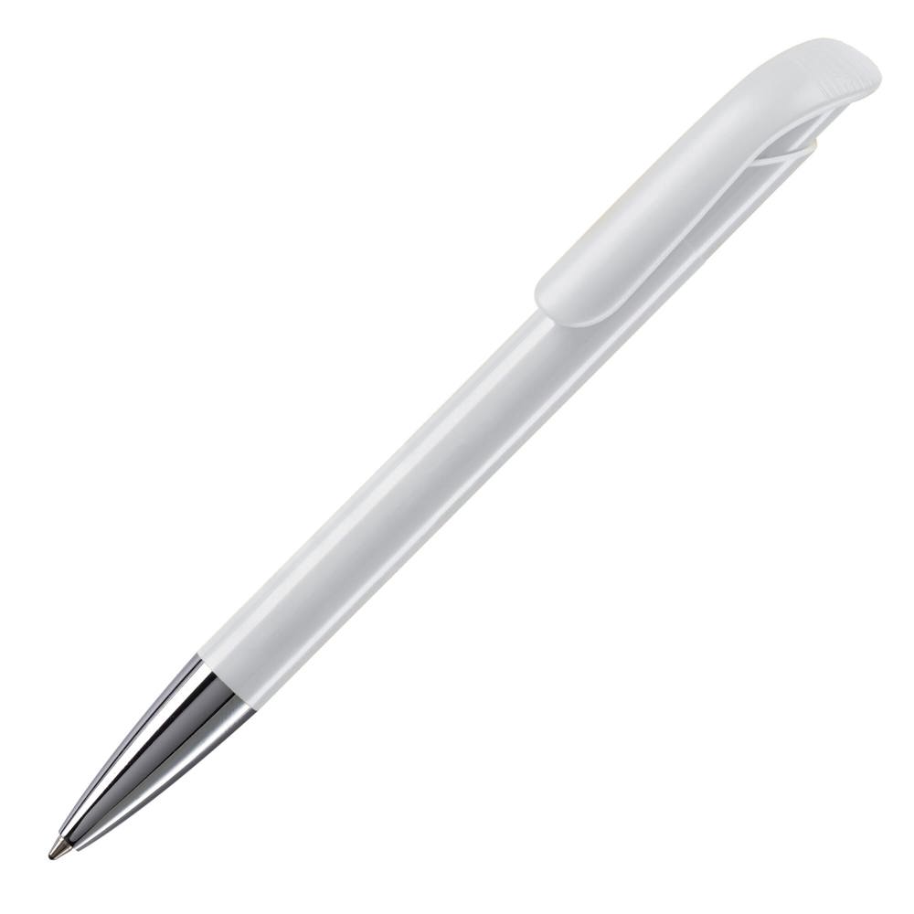 Balpen Atlas hardcolour metalen tip - wit
