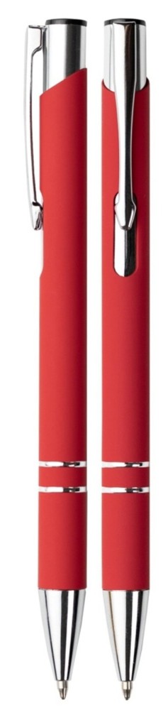 Aluminium balpen Marseille rubberised - Rood