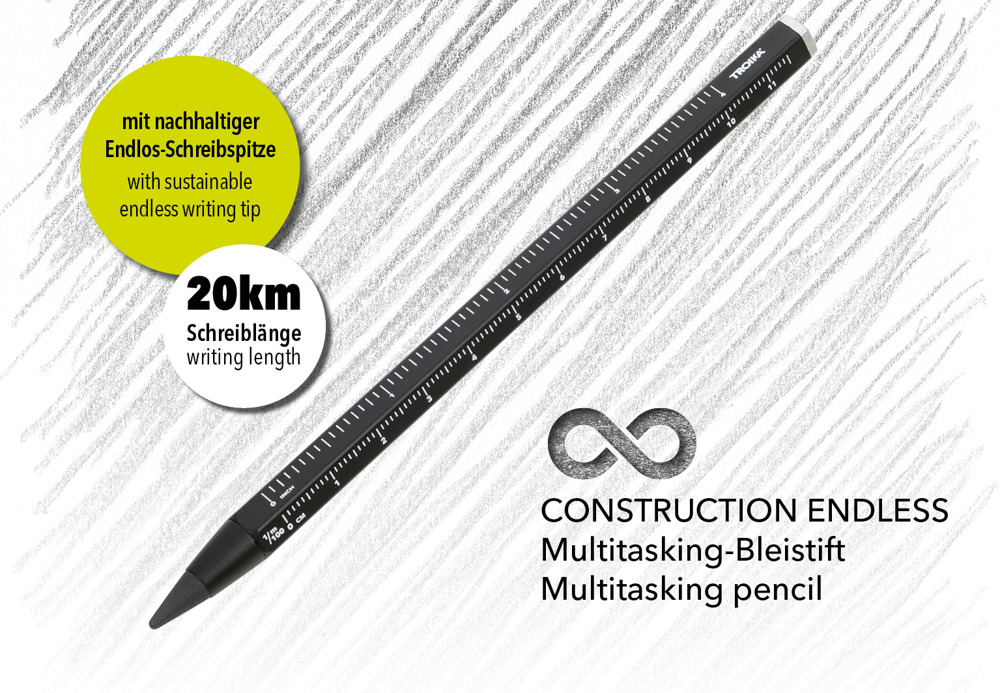 TROIKA Multitasking potlood CONSTRUCTION ENDLESS