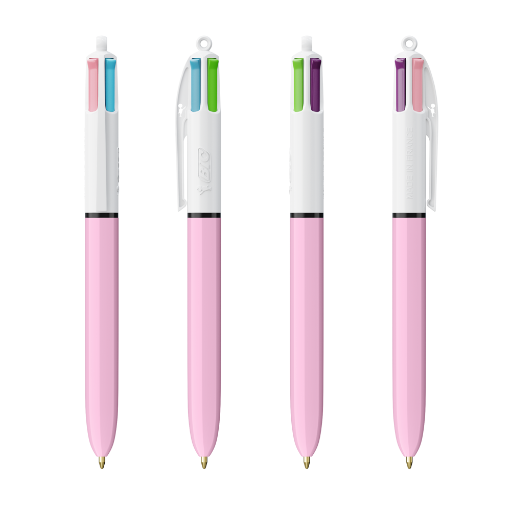BIC® 4 Colours Fashion balpen + Lanyard