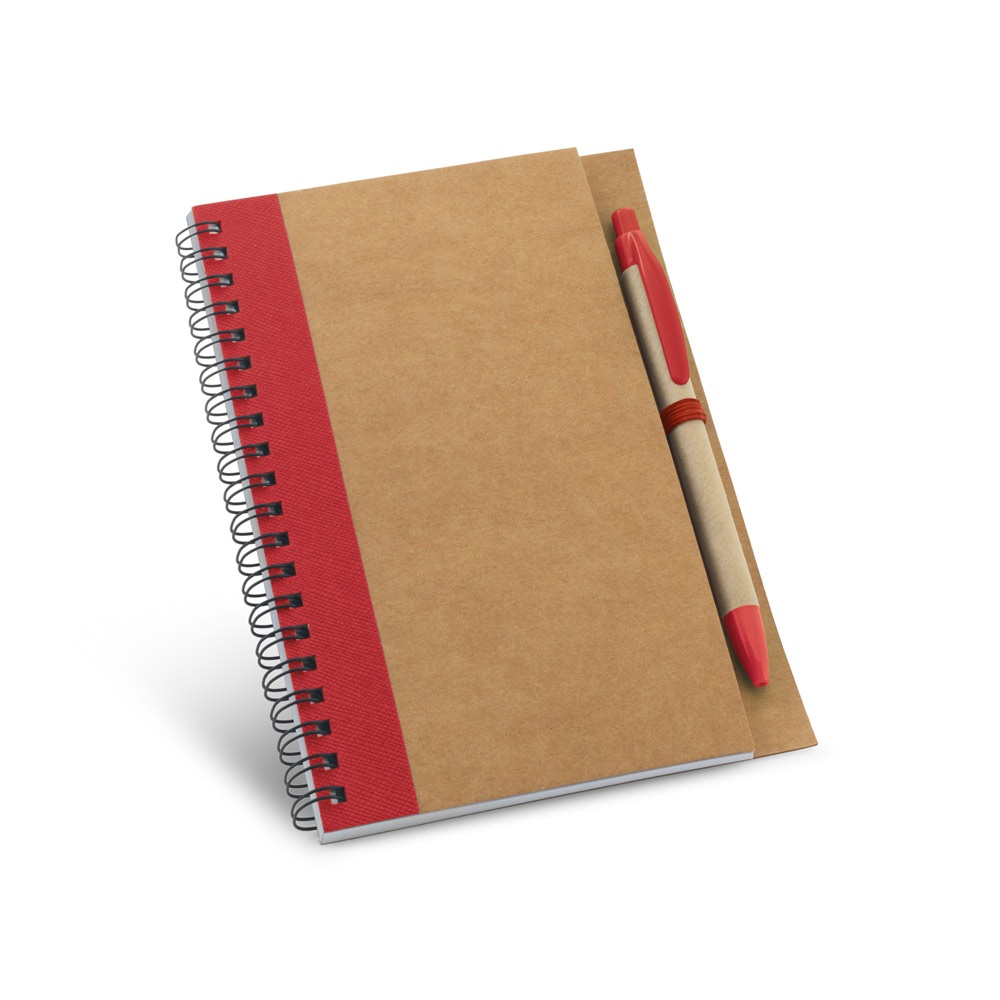 ASIMOV. B6 notitieboek met metalen spiraal en niet-gelinieerde pagina´s - Rood