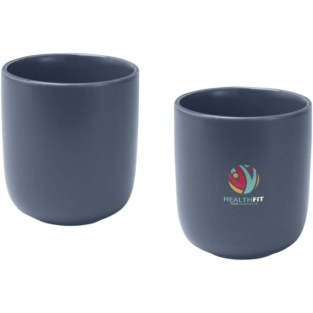 Male keramische bekers van 200 ml met matte afwerking, set van 2