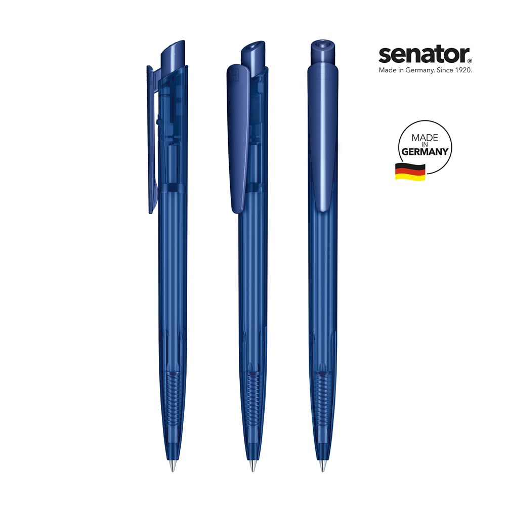 senator® Dart Clear  retractable pen - blauw 2757