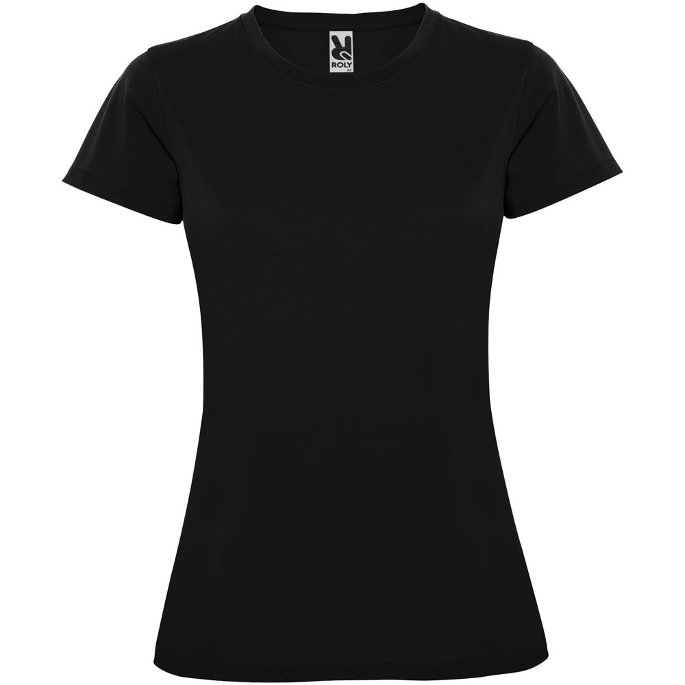 Montecarlo 150 g/m² sportshirt met korte mouwen voor dames - Zwart