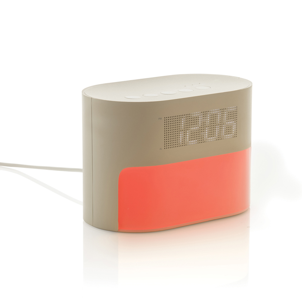 LumaRise RCS gerecycled plastic wekker met witte ruis