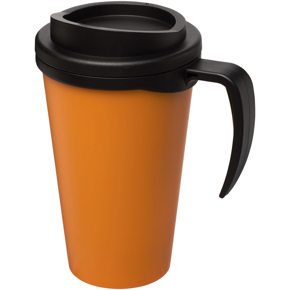 Americano® grande 350 ml geïsoleerde beker - Oranje, Zwart