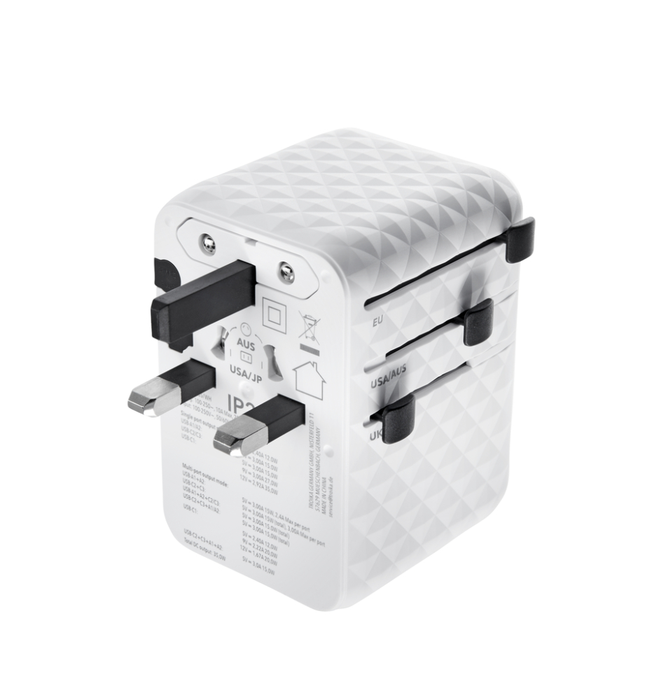 TROIKA Reisadapter WORLDWIDE PULL 35