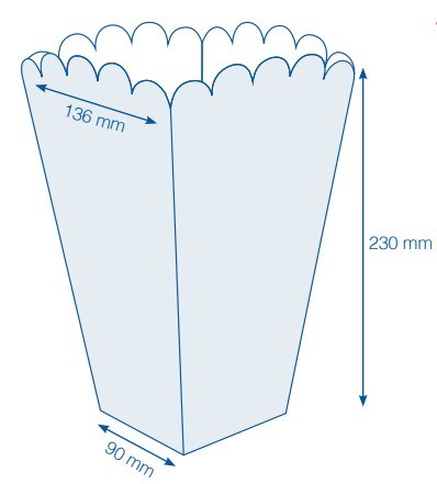 Popcornbekers maat L