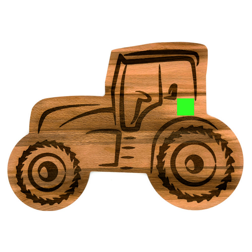 Plank tractor beuken 35x25 cm