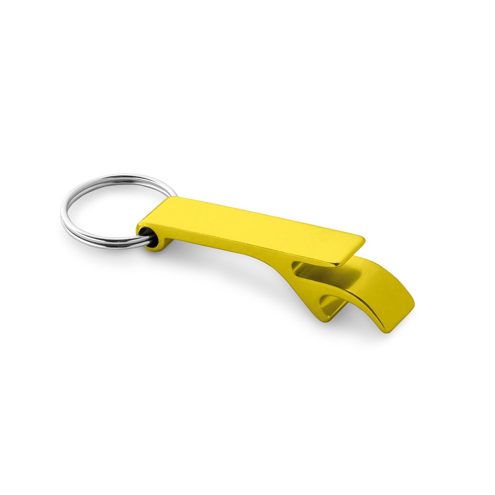 BAITT. Aluminium sleutelhanger met capsule-opener - Geel