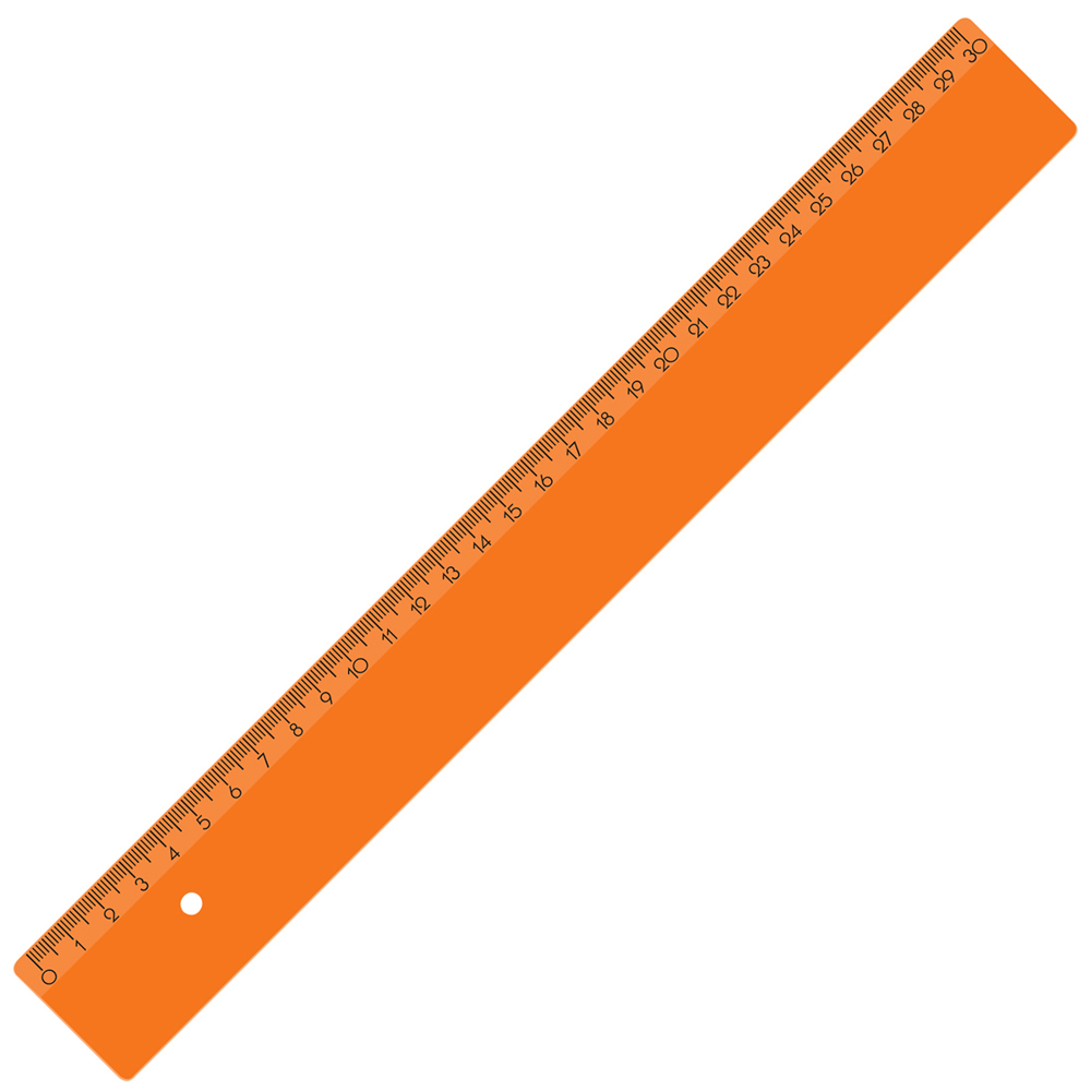 Liniaal 30 cm - Oranje
