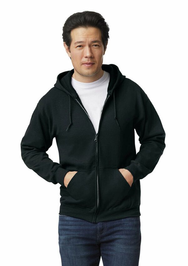 Gildan Heavy Blend Full Zip Hooded Sweater - 36 Black