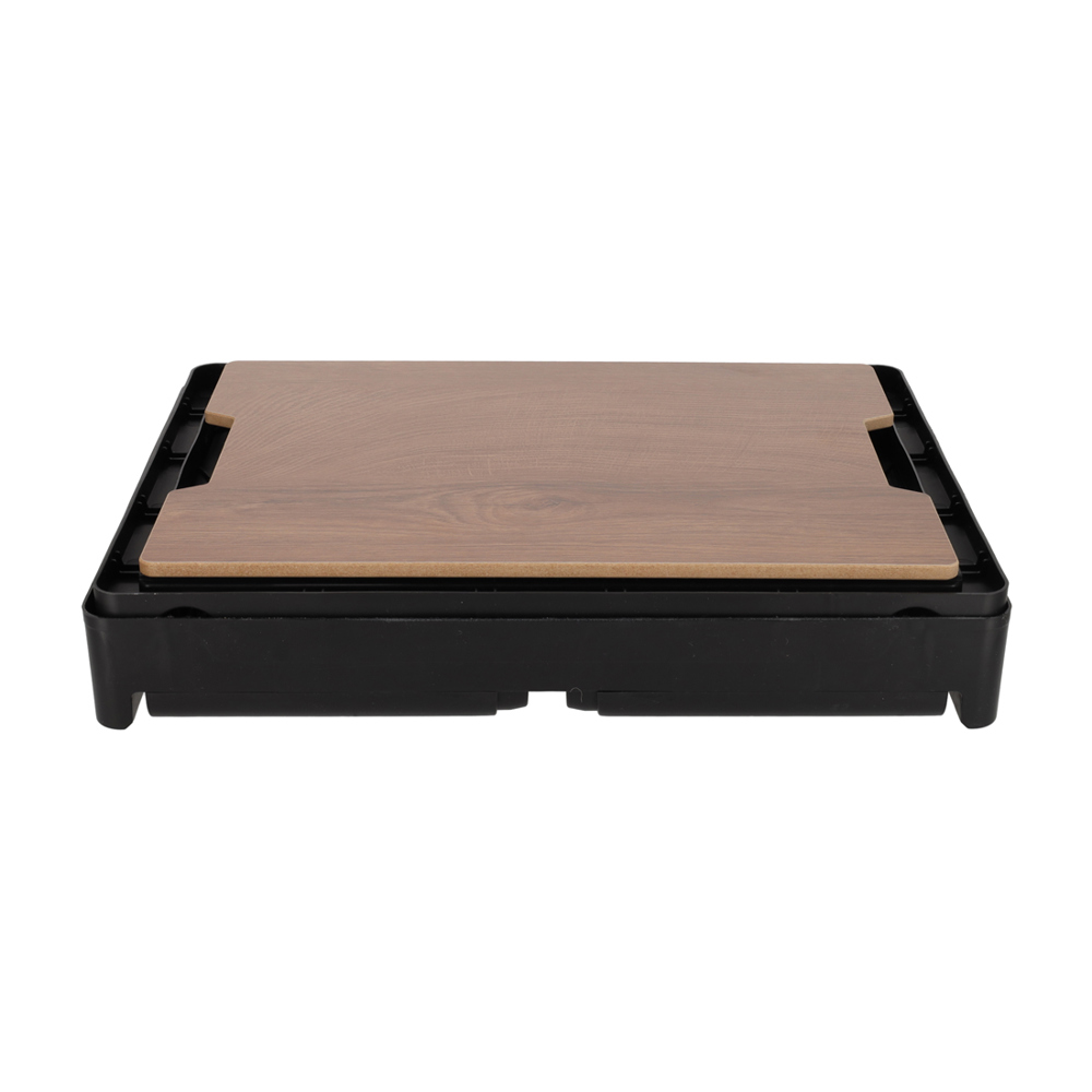 NORLÄNDER Krat Met Houten Deksel & Koeltas Zwart