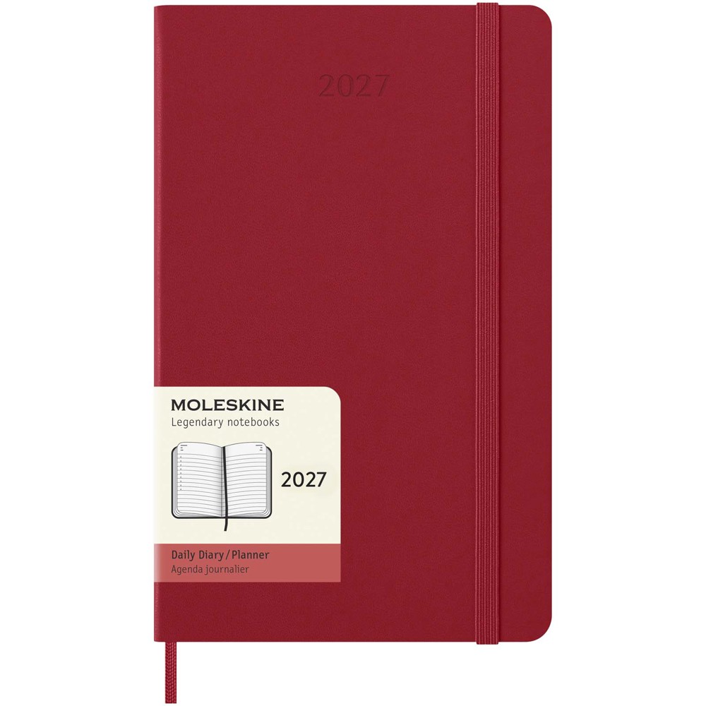 Moleskine dag-agenda voor 12 maanden met harde kaft - Scharlakenrood